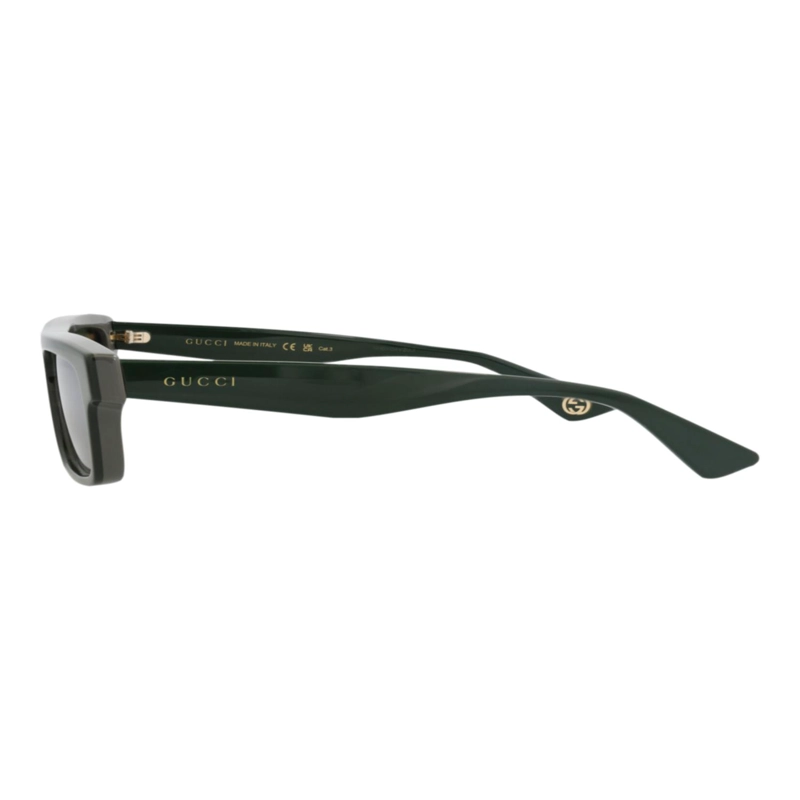 GAFAS DE SOL GUCCI DE ACETATO RECICLADO CON MONTURA CUADRADA PARA HOMBRE EN VERDE VERDE Y PLATEADO - 3