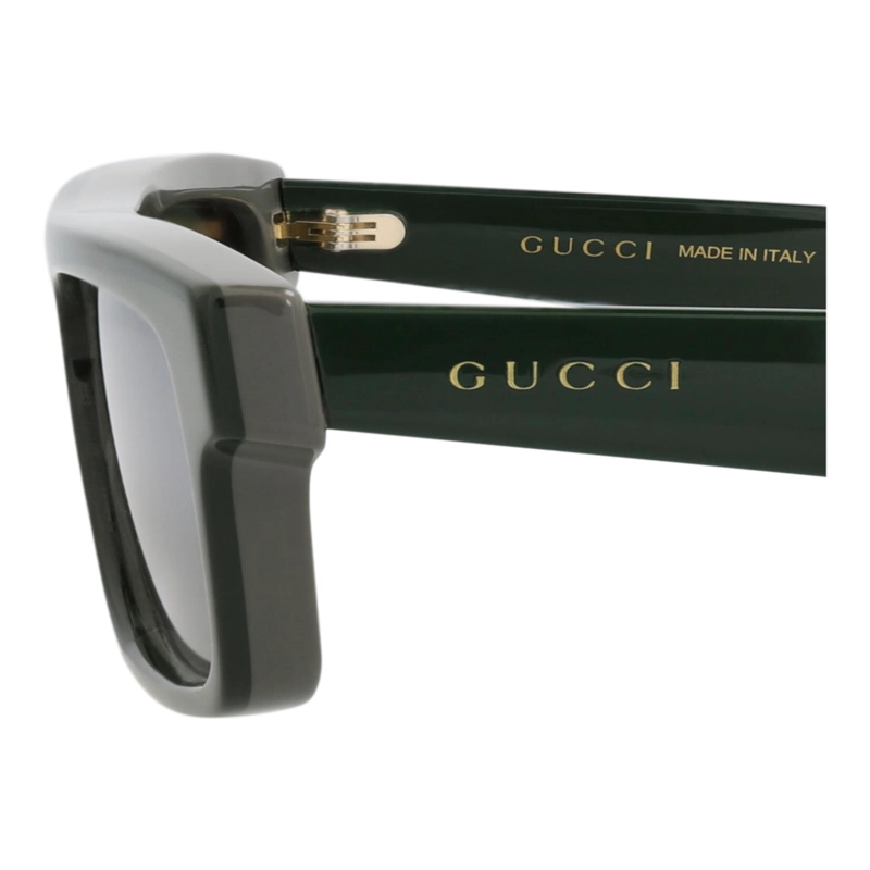 GAFAS DE SOL GUCCI DE ACETATO RECICLADO CON MONTURA CUADRADA PARA HOMBRE EN VERDE VERDE Y PLATEADO - 6