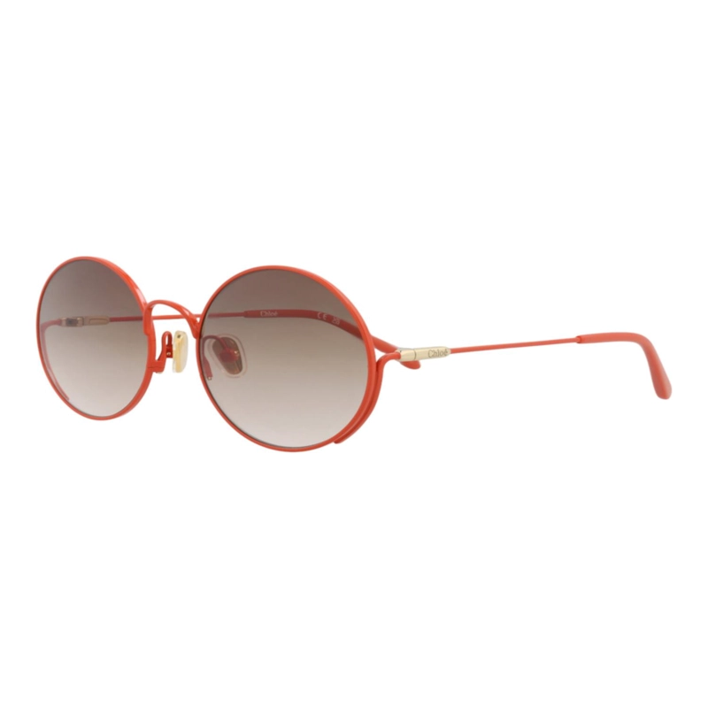GAFAS DE SOL CHLOE  DE METAL CON MONTURA REDONDA EN NARANJA Y MARRON - 2