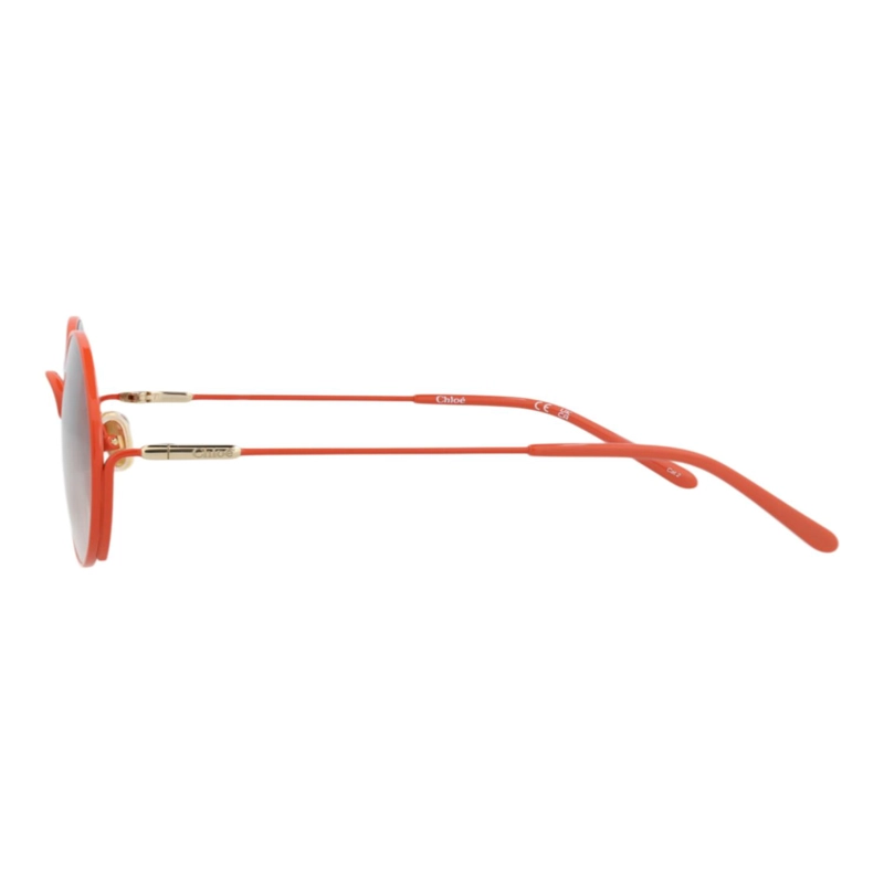GAFAS DE SOL CHLOE  DE METAL CON MONTURA REDONDA EN NARANJA Y MARRON - 3