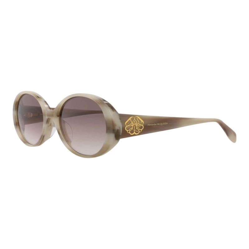 GAFAS DE SOL ALEXANDER MCQUEEN DE ACETATO CON MONTURA REDONDA PARA MUJER EN COLOR MARFIL - 2