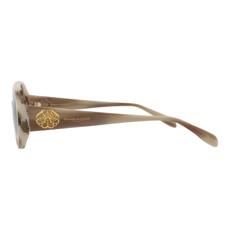 GAFAS DE SOL ALEXANDER MCQUEEN DE ACETATO CON MONTURA REDONDA PARA MUJER EN COLOR MARFIL - 3