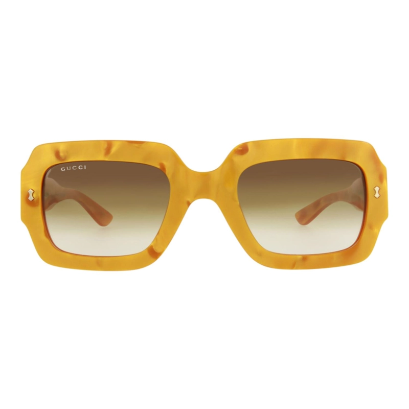 GAFAS DE SOL GUCCI DE BIOACETATO CON MONTURA CUADRADA PARA MUJER EN AMARILLO AMARILLO Y MARRON - 1