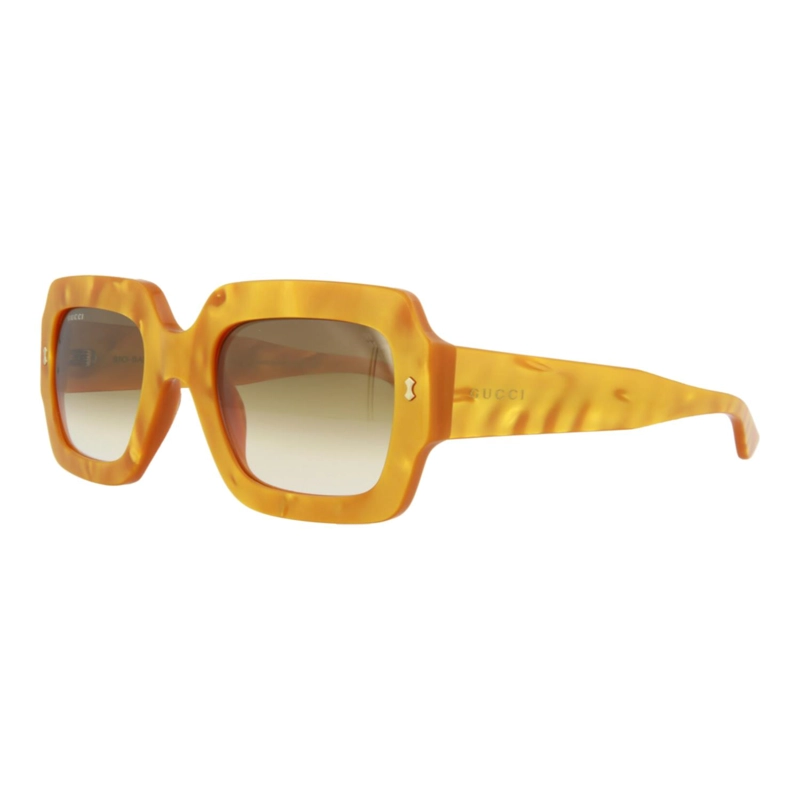GAFAS DE SOL GUCCI DE BIOACETATO CON MONTURA CUADRADA PARA MUJER EN AMARILLO AMARILLO Y MARRON - 2