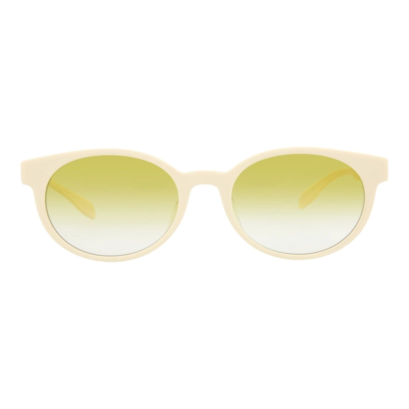 GAFAS DE SOL ALEXANDER MCQUEEN DE ACETATO CON MONTURA REDONDA PARA MUJER EN BLANCO BLANCO Y AMARILLO - 1