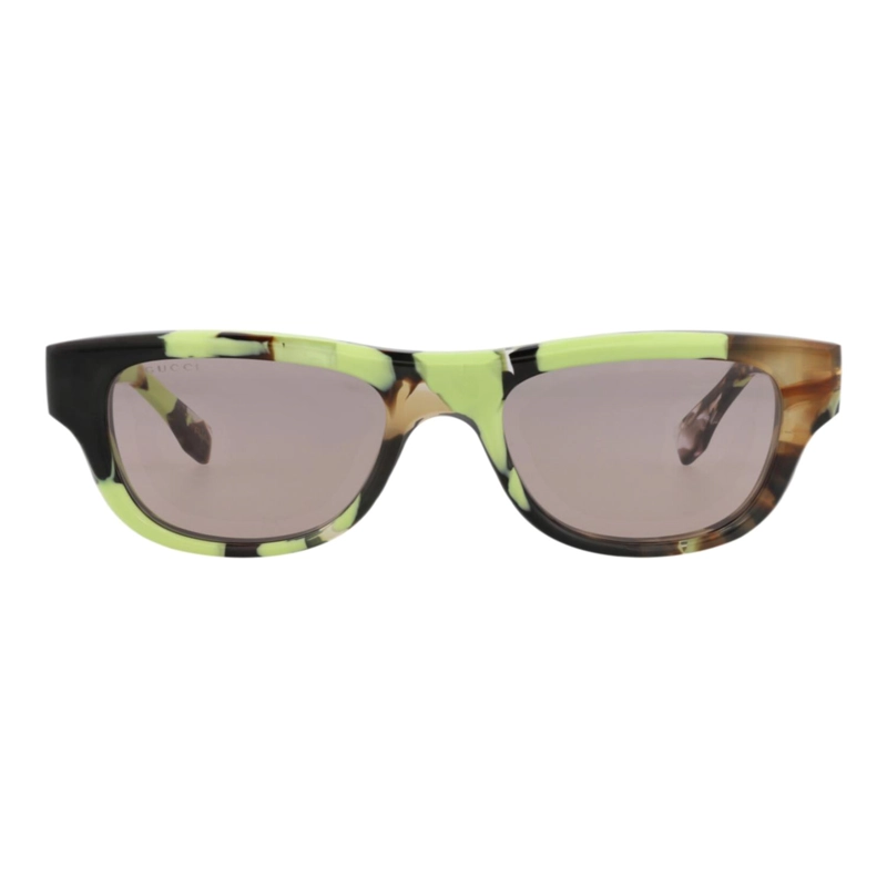 GAFAS DE SOL GUCCI DE ACETATO RECICLADO CON MONTURA CUADRADA PARA HOMBRE EN HAVANA HAVANA BROWN - 1
