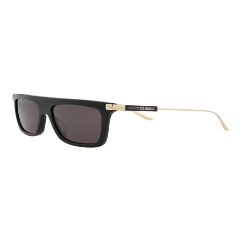 GAFAS DE SOL GUCCI DE ACETATO RECICLADO CON MONTURA CUADRADA PARA HOMBRE EN NEGRO DORADO Y GRIS - 2