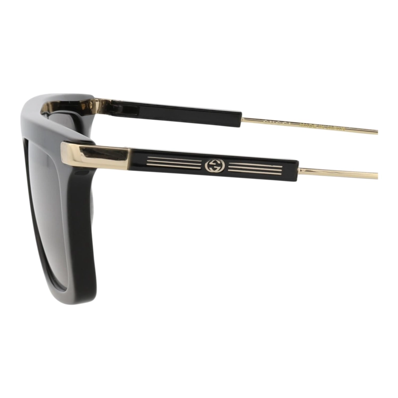 GAFAS DE SOL GUCCI DE ACETATO RECICLADO CON MONTURA CUADRADA PARA HOMBRE EN NEGRO DORADO Y GRIS - 4