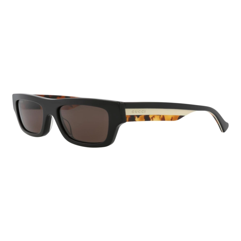 GAFAS DE SOL GUCCI DE ACETATO RECICLADO CON MONTURA CUADRADA PARA HOMBRE EN NEGRO NEGRO Y MARRON - 2