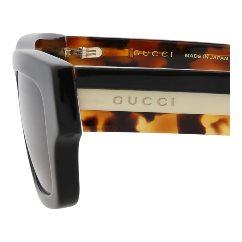GAFAS DE SOL GUCCI DE ACETATO RECICLADO CON MONTURA CUADRADA PARA HOMBRE EN NEGRO NEGRO Y MARRON - 6