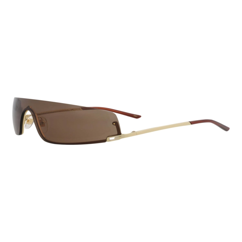 GAFAS DE SOL METALICAS GUCCI CON MARCO BLINDADO PARA HOMBRE Y MUJER EN DORADO Y MARRON - 2