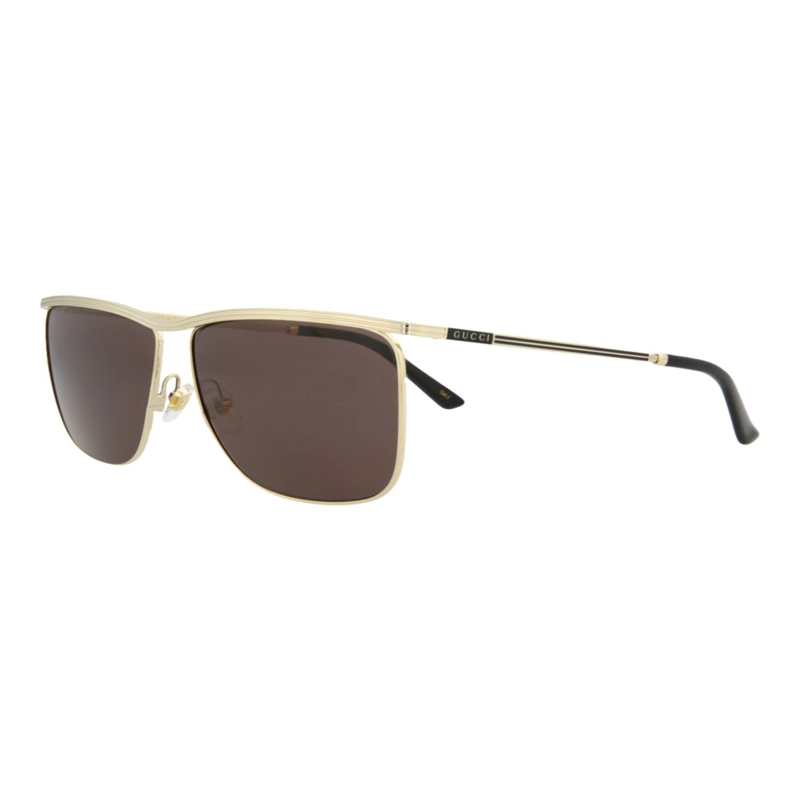 GAFAS DE SOL GUCCI DE METAL CON MONTURA CUADRADA PARA HOMBRE EN DORADO Y GRIS - 2