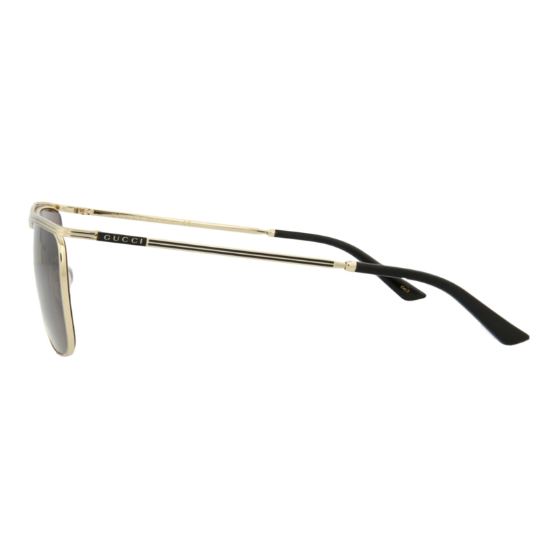 GAFAS DE SOL GUCCI DE METAL CON MONTURA CUADRADA PARA HOMBRE EN DORADO Y GRIS - 3