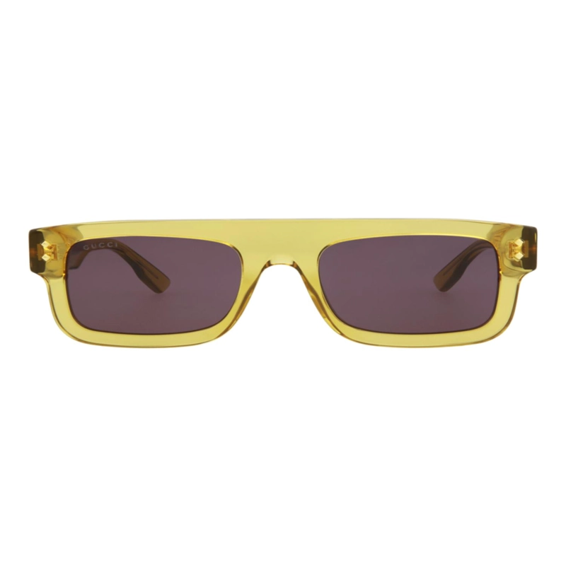GAFAS DE SOL GUCCI DE ACETATO CON MONTURA CUADRADA PARA HOMBRE EN AMARILLO AMARILLO Y GRIS - 1