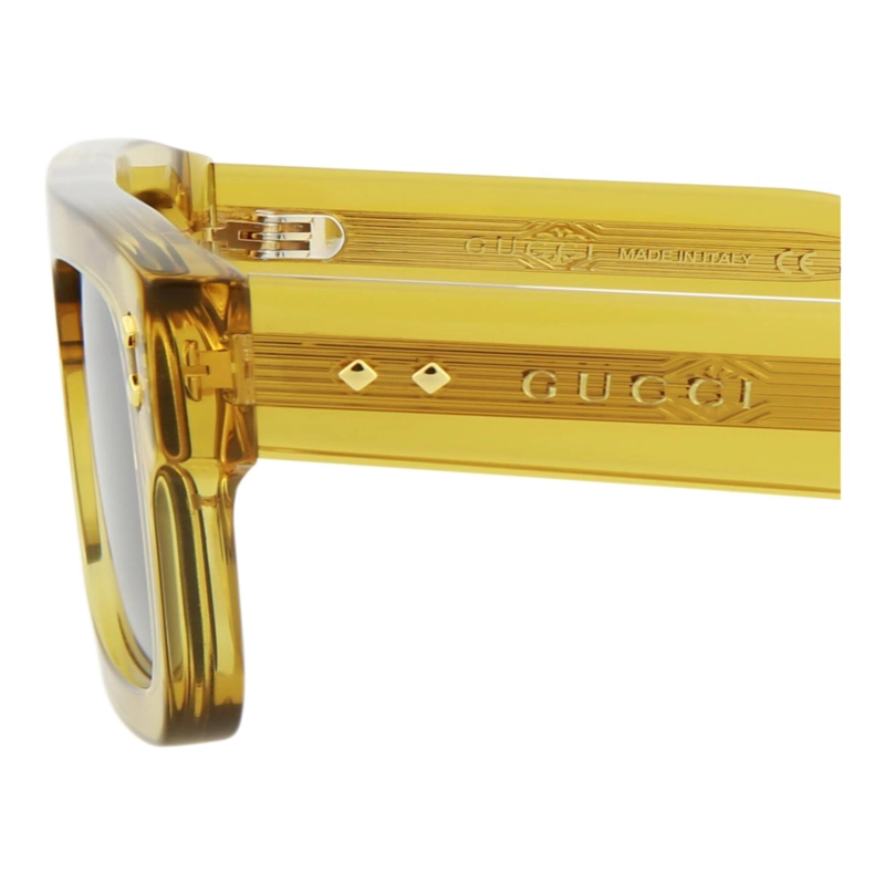 GAFAS DE SOL GUCCI DE ACETATO CON MONTURA CUADRADA PARA HOMBRE EN AMARILLO AMARILLO Y GRIS - 4