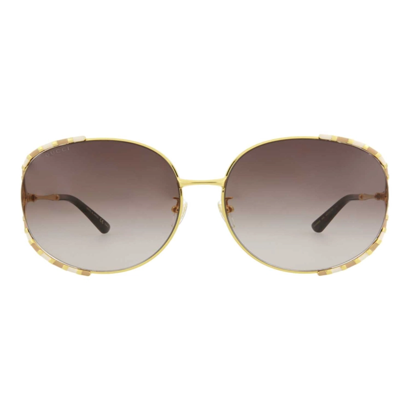 GAFAS DE SOL GUCCI DE METAL CON MONTURA REDONDA PARA MUJER EN DORADO DORADO MARRON - 1