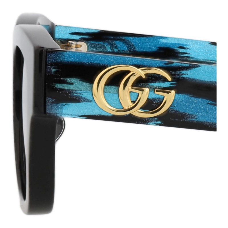 GAFAS DE SOL GUCCI DE ACETATO RECICLADO CON MONTURA CUADRADA PARA MUJER EN NEGRO NEGRO Y VIOLETA - 6