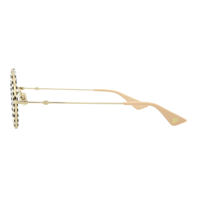 GAFAS DE SOL GUCCI DE METAL CON MONTURA REDONDA PARA MUJER EN NEGRO DORADO Y AZUL - 5