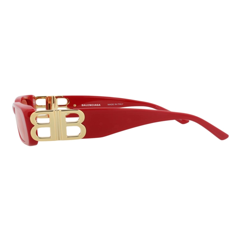 GAFAS DE SOL BALENCIAGA DE ACETATO CON MONTURA CUADRADA PARA MUJER EN ROJO DORADO Y ROJO - 3