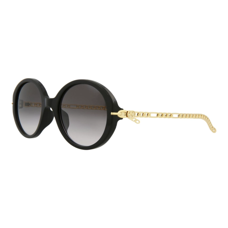 GAFAS DE SOL GUCCI DE ACETATO CON MONTURA OVALADA PARA MUJER EN NEGRO DORADO Y GRIS - 2