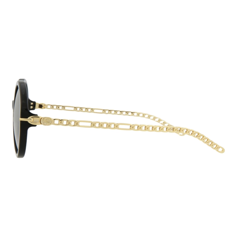 GAFAS DE SOL GUCCI DE ACETATO CON MONTURA OVALADA PARA MUJER EN NEGRO DORADO Y GRIS - 3