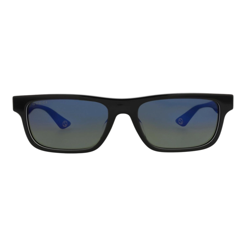 GAFAS DE SOL GUCCI DE ACETATO RECICLADO CON MONTURA CUADRADA PARA HOMBRE EN NEGRO GRIS Y AZUL - 1