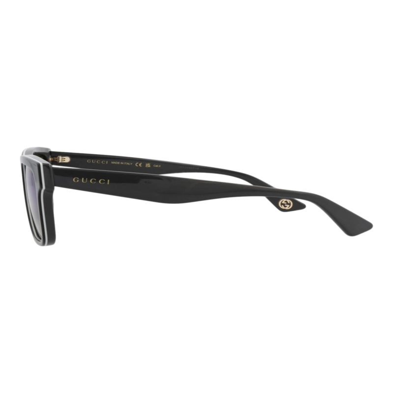 GAFAS DE SOL GUCCI DE ACETATO RECICLADO CON MONTURA CUADRADA PARA HOMBRE EN NEGRO GRIS Y AZUL - 3