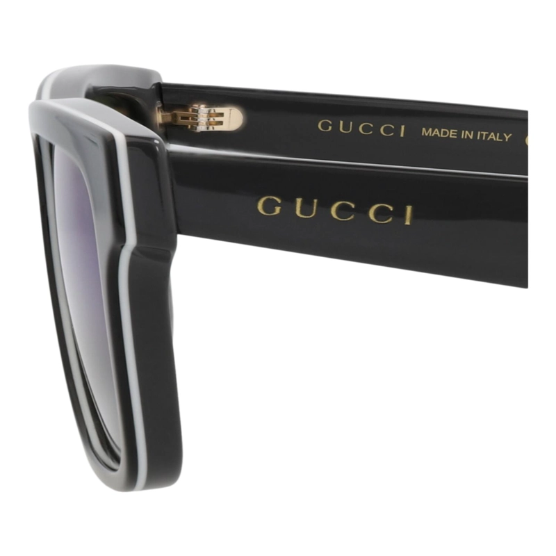 GAFAS DE SOL GUCCI DE ACETATO RECICLADO CON MONTURA CUADRADA PARA HOMBRE EN NEGRO GRIS Y AZUL - 4