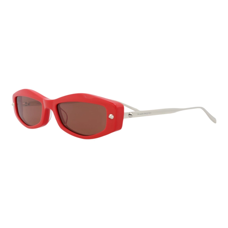 GAFAS DE SOL ALEXANDER MCQUEEN DE ACETATO RECICLADO CON MONTURA CUADRADA PARA MUJER EN ROJO - 2