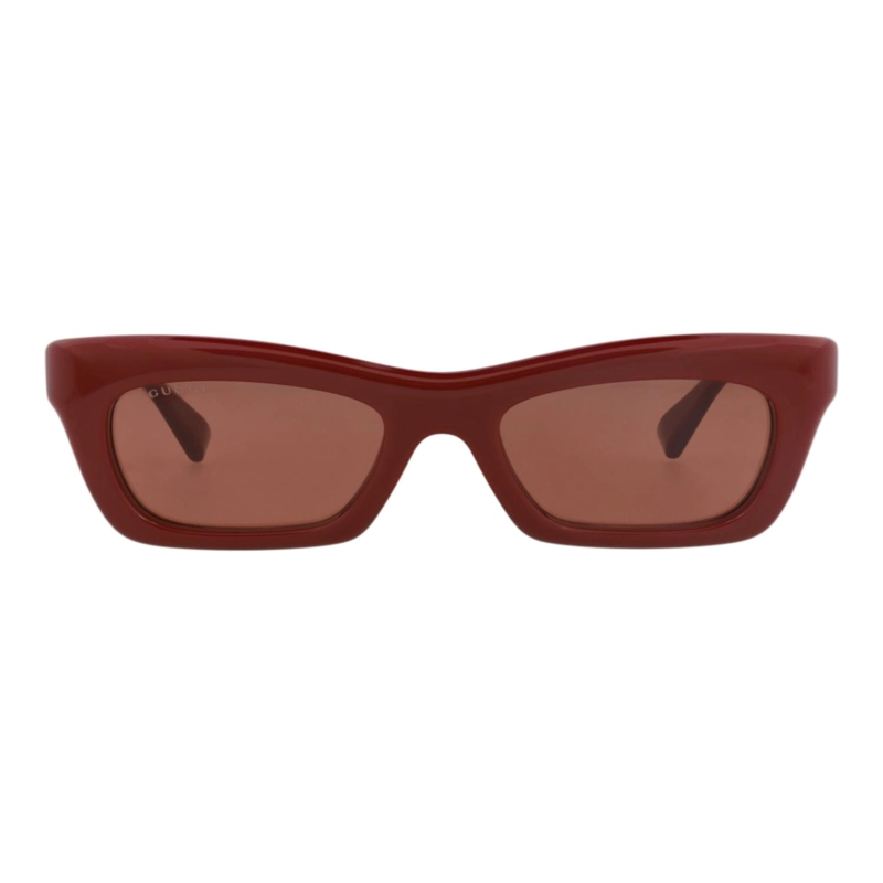 GAFAS DE SOL GUCCI DE ACETATO RECICLADO CON MONTURA DE OJO DE GATO PARA MUJER EN BURDEOS Y MARRON - 1