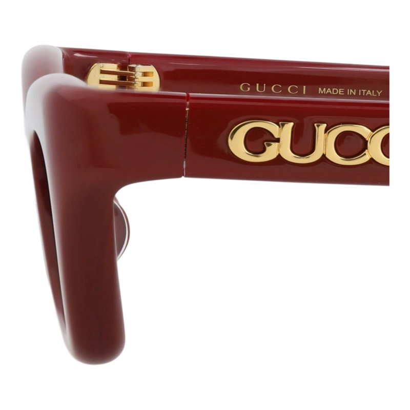 GAFAS DE SOL GUCCI DE ACETATO RECICLADO CON MONTURA DE OJO DE GATO PARA MUJER EN BURDEOS Y MARRON - 4