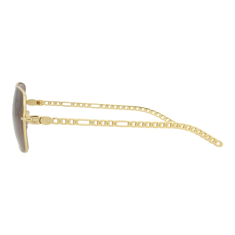GAFAS DE SOL GUCCI CON MONTURA METALICA CUADRADA PARA MUJER EN DORADO Y MARRON - 3