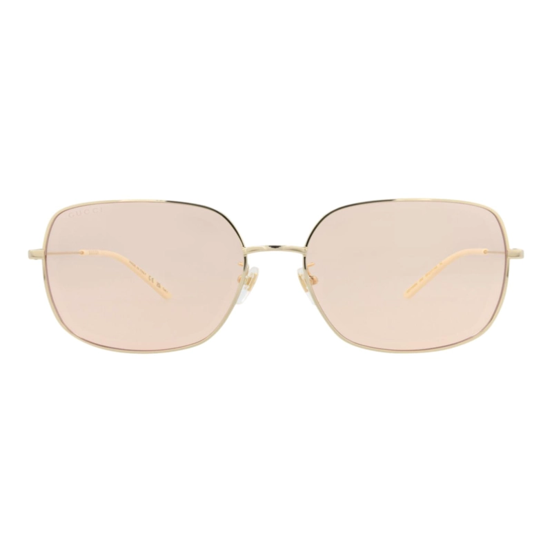 GAFAS DE SOL GUCCI DE METAL CON MONTURA CUADRADA PARA MUJER EN DORADO DORADO Y ROSA - 1