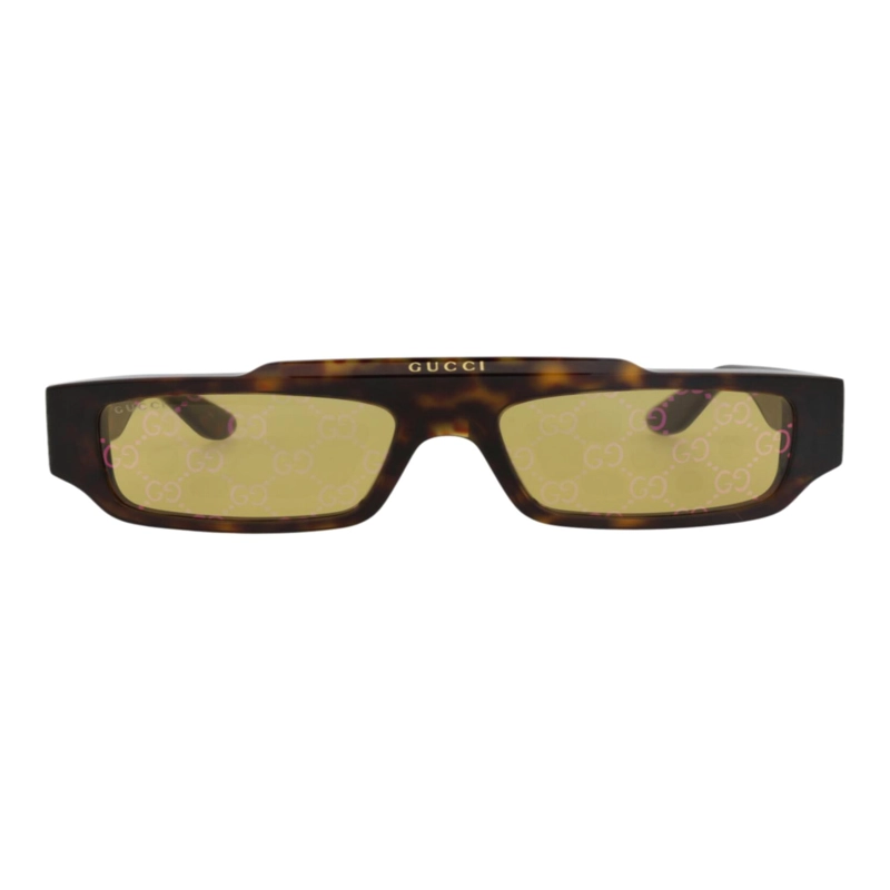 GAFAS DE SOL GUCCI DE ACETATO RECICLADO CON MONTURA CUADRADA PARA HOMBRE EN HAVANA HAVANA YELLOW - 1