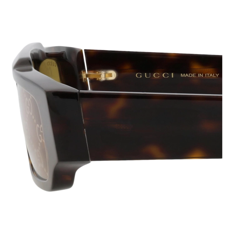 GAFAS DE SOL GUCCI DE ACETATO RECICLADO CON MONTURA CUADRADA PARA HOMBRE EN HAVANA HAVANA YELLOW - 4