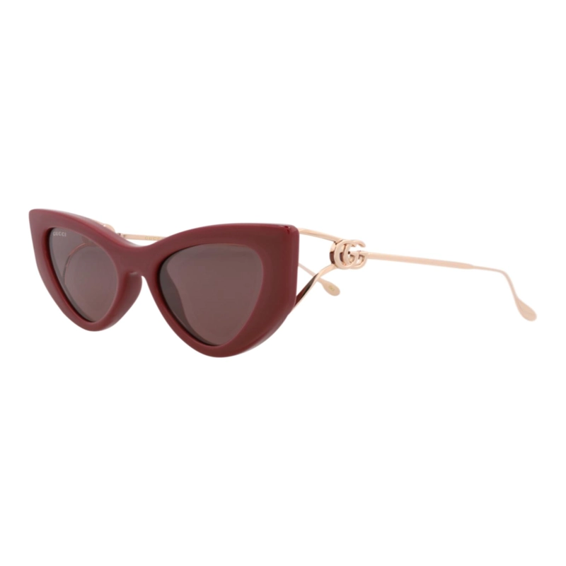 GAFAS DE SOL INYECTABLES CON MONTURA EN FORMA DE OJO DE GATO DE GUCCI PARA MUJER COLOR BURDEOS - 2