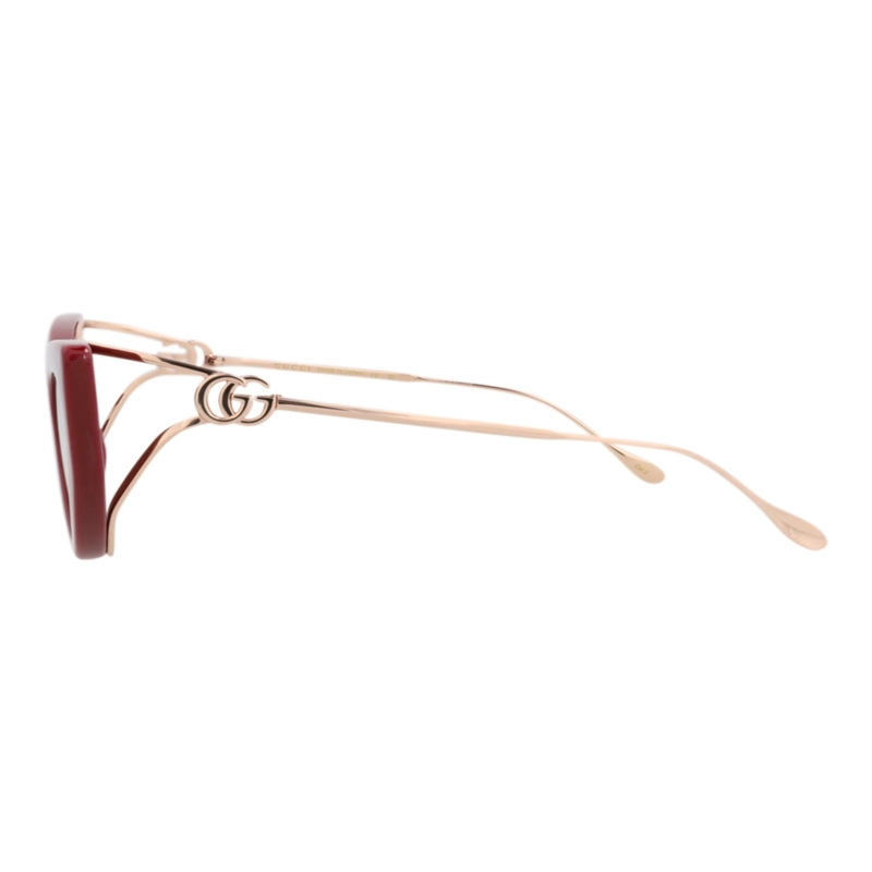 GAFAS DE SOL INYECTABLES CON MONTURA EN FORMA DE OJO DE GATO DE GUCCI PARA MUJER COLOR BURDEOS - 3