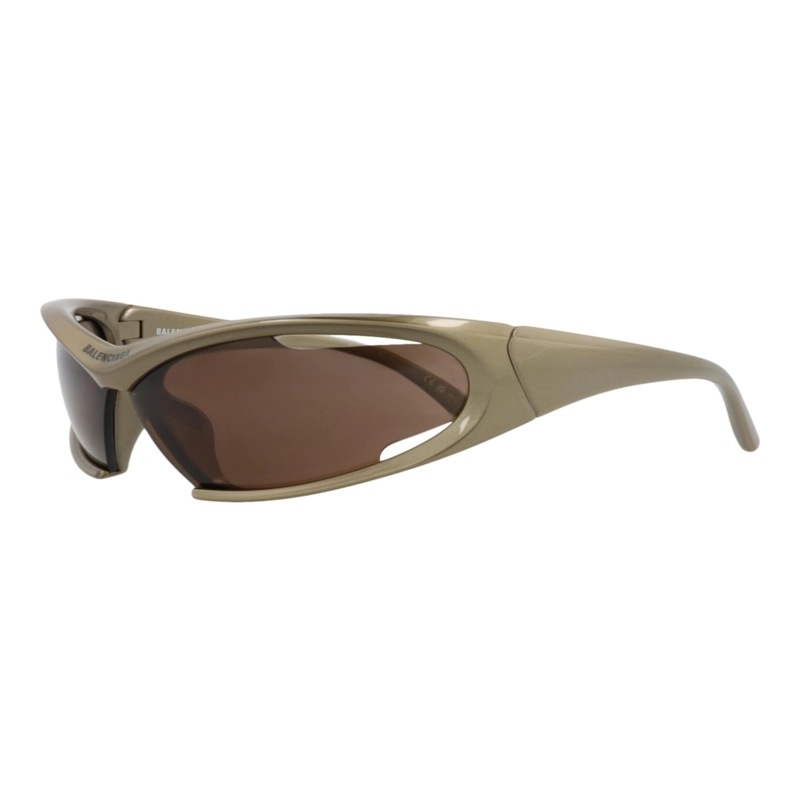 GAFAS DE SOL BALENCIAGA SHIELDFRAME BIO INJECTION PARA HOMBRE Y MUJER EN VERDE VERDE Y MARRON - 2