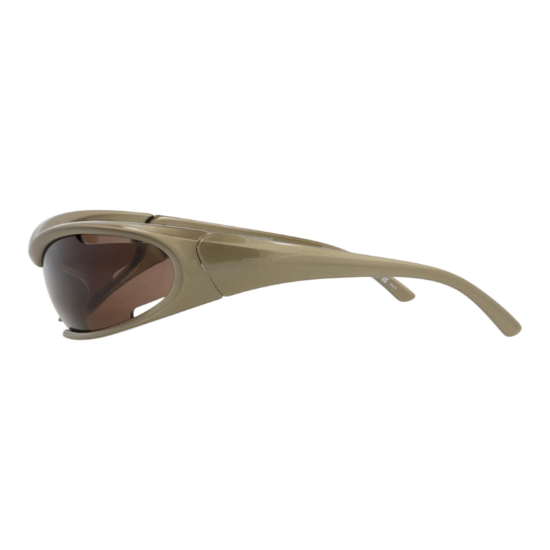GAFAS DE SOL BALENCIAGA SHIELDFRAME BIO INJECTION PARA HOMBRE Y MUJER EN VERDE VERDE Y MARRON - 3