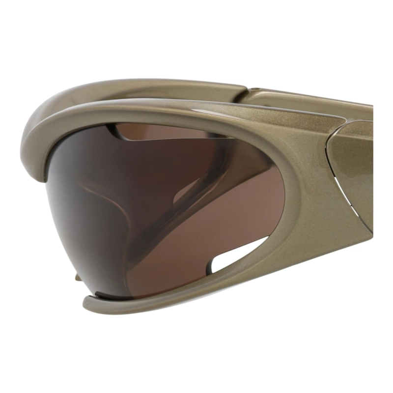 GAFAS DE SOL BALENCIAGA SHIELDFRAME BIO INJECTION PARA HOMBRE Y MUJER EN VERDE VERDE Y MARRON - 4