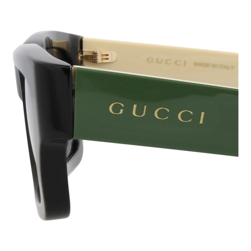 GAFAS DE SOL GUCCI DE ACETATO RECICLADO CON MONTURA CUADRADA PARA HOMBRE EN COLOR NEGRO Y GRIS - 4