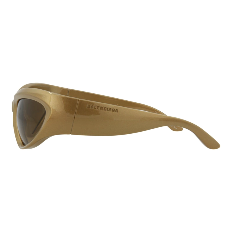 GAFAS DE SOL BALENCIAGA SHIELDFRAME BIO INJECTION PARA HOMBRE Y MUJER EN DORADO Y MARRON - 3