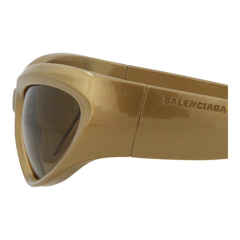 GAFAS DE SOL BALENCIAGA SHIELDFRAME BIO INJECTION PARA HOMBRE Y MUJER EN DORADO Y MARRON - 4