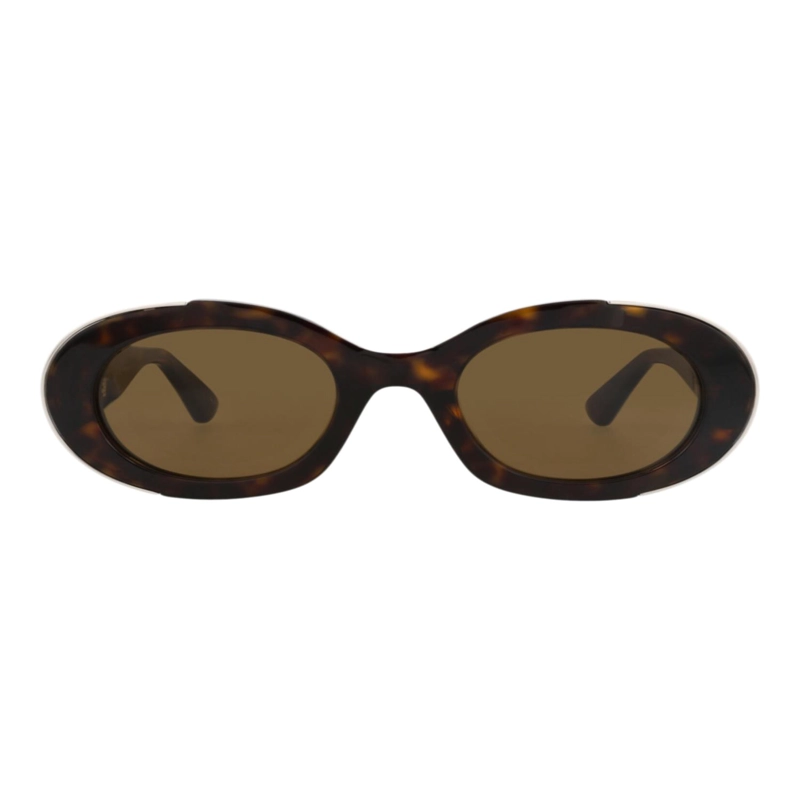 GAFAS DE SOL ALEXANDER MCQUEEN DE ACETATO RECICLADO CON MONTURA REDONDA PARA MUJER EN HAVANA HAVANA - 1