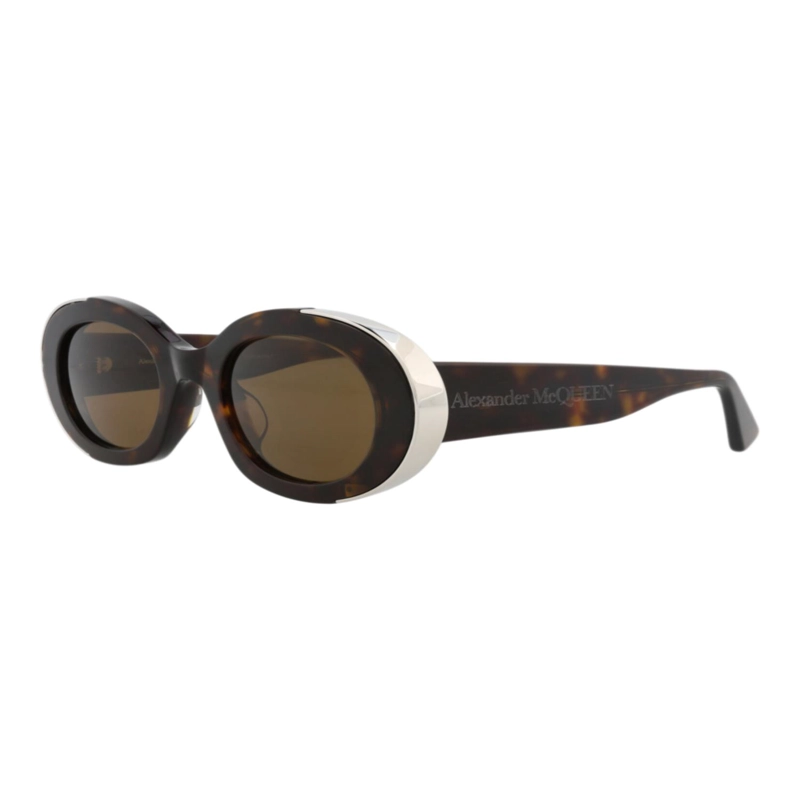 GAFAS DE SOL ALEXANDER MCQUEEN DE ACETATO RECICLADO CON MONTURA REDONDA PARA MUJER EN HAVANA HAVANA - 2