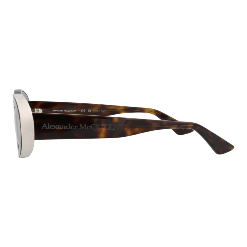 GAFAS DE SOL ALEXANDER MCQUEEN DE ACETATO RECICLADO CON MONTURA REDONDA PARA MUJER EN HAVANA HAVANA - 3
