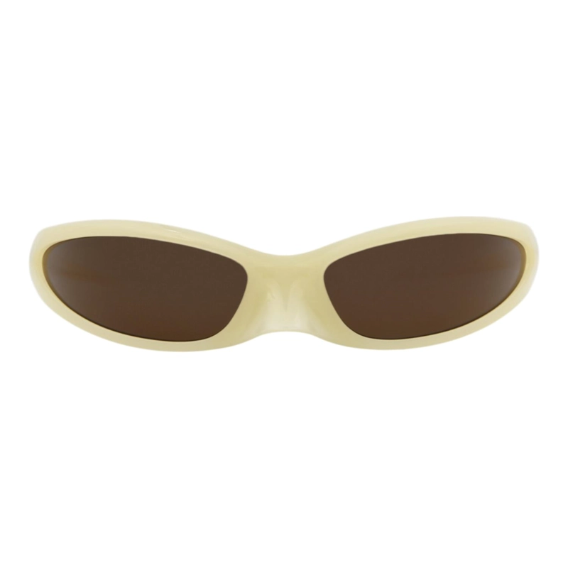 GAFAS DE SOL BALENCIAGA SHIELDFRAME BIO INJECTION PARA HOMBRE Y MUJER EN AMARILLO AMARILLO Y MARRON - 1