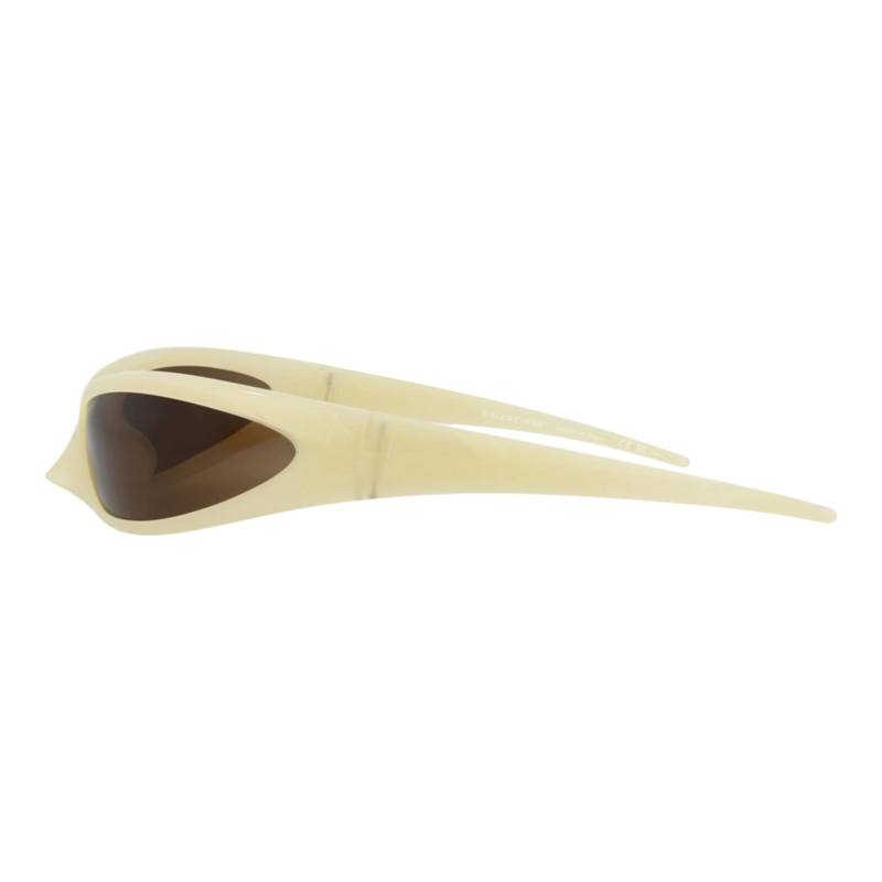 GAFAS DE SOL BALENCIAGA SHIELDFRAME BIO INJECTION PARA HOMBRE Y MUJER EN AMARILLO AMARILLO Y MARRON - 3