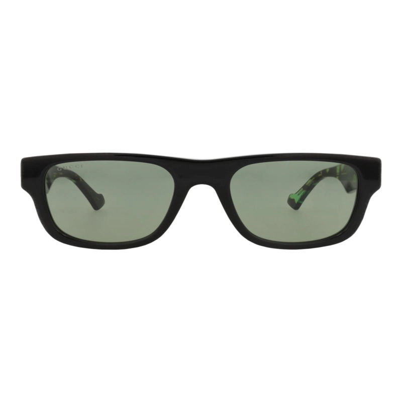 GAFAS DE SOL GUCCI DE ACETATO RECICLADO CON MONTURA CUADRADA PARA HOMBRE EN COLOR NEGRO HAVANA GREEN - 1
