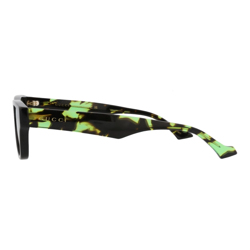 GAFAS DE SOL GUCCI DE ACETATO RECICLADO CON MONTURA CUADRADA PARA HOMBRE EN COLOR NEGRO HAVANA GREEN - 3